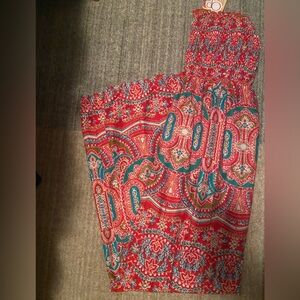 OP Red and Teal Maxi Dress